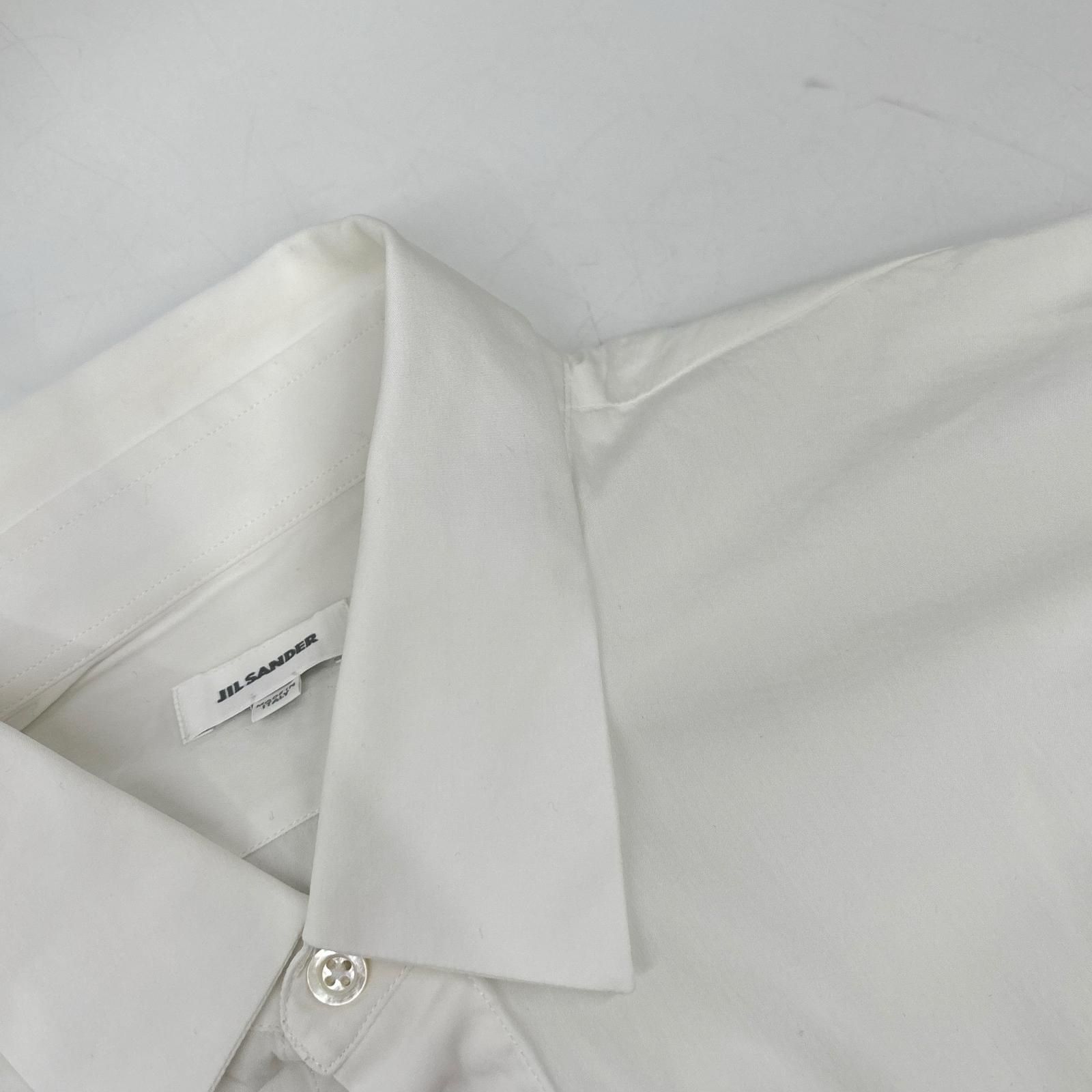 JIL SANDER ジルサンダー 16年 ホワイト コットン 比翼 長袖シャツ 42