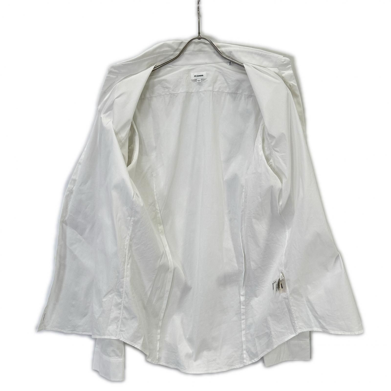 JIL SANDER ホワイト 長袖コットンブラウス JIL SANDER ホワイト 長袖コットンブラウス JIL SANDER ホワイト 長袖