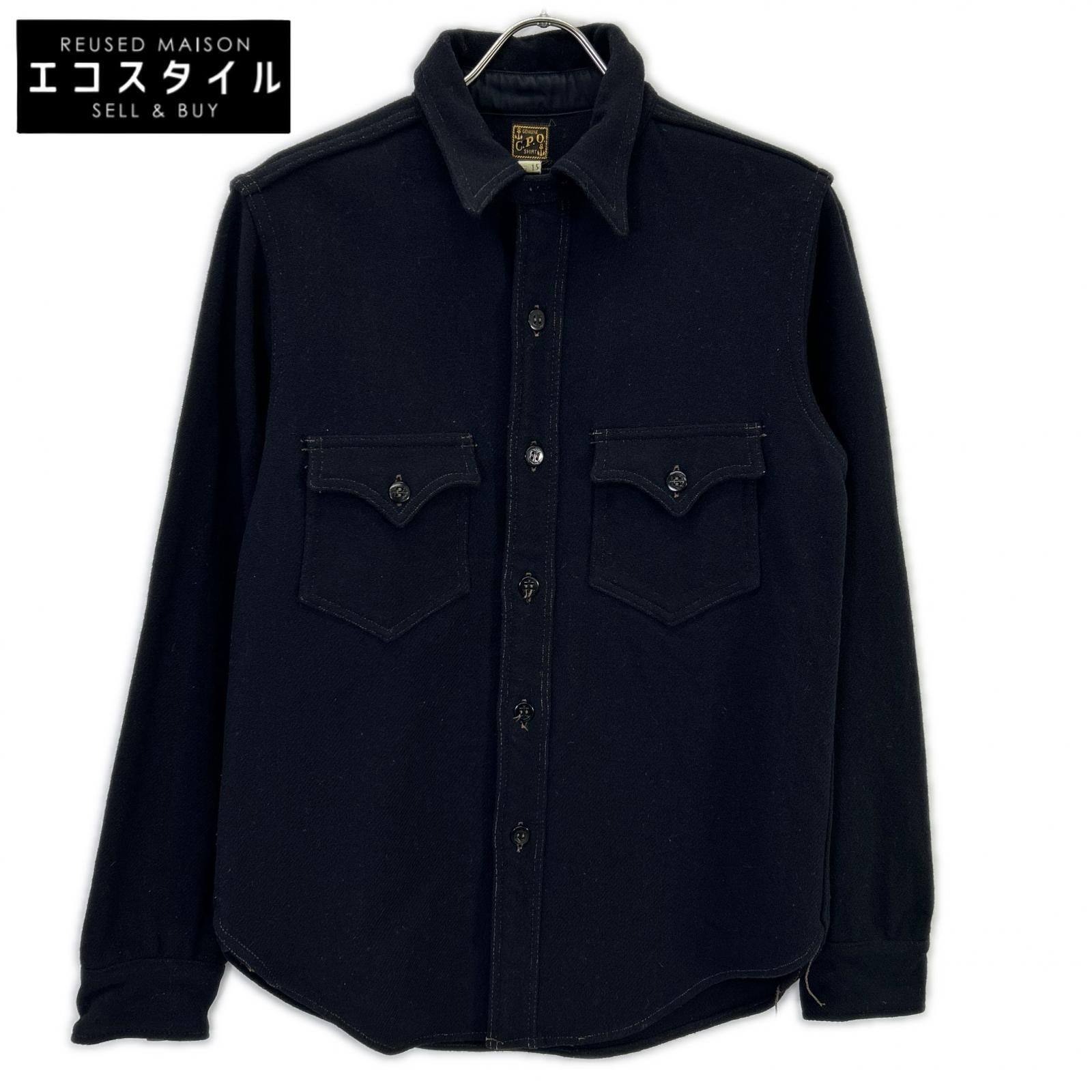 フリーホイーラーズ　CPOシャツ　ウール　15 FREEWHEELERS フリーホイーラーズ CPOシャツ ブラック ウール 15