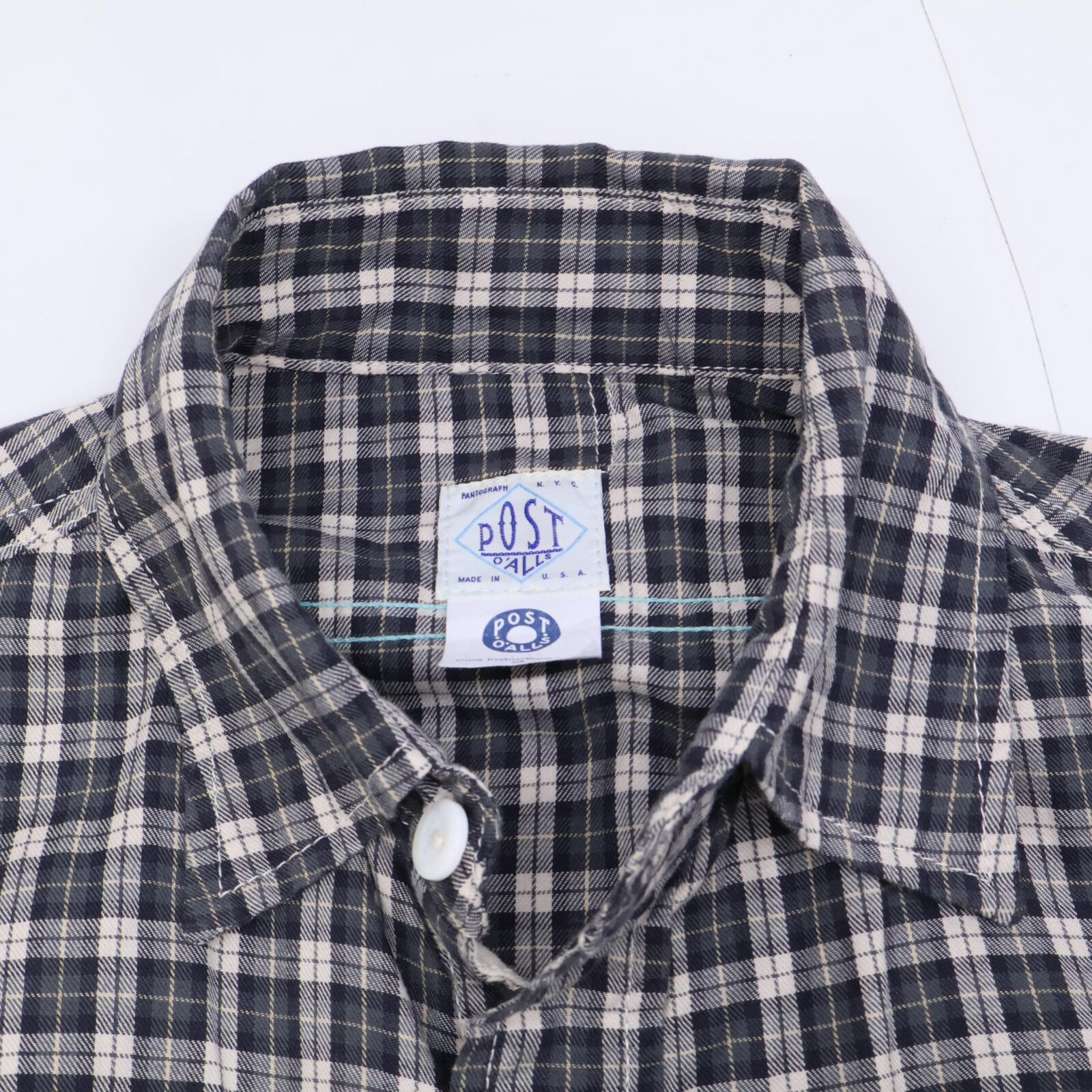 POST OVERALLS ポストオーバーオールズ 【美品】チェック柄 ドングリ型