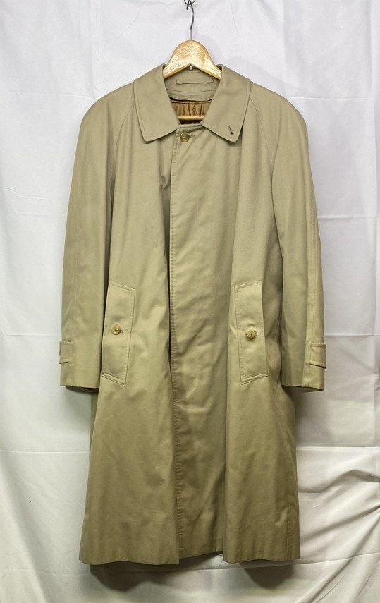 70s 80s Burberry's バーバリー ライナー付き 比翼 ステンカラーコート