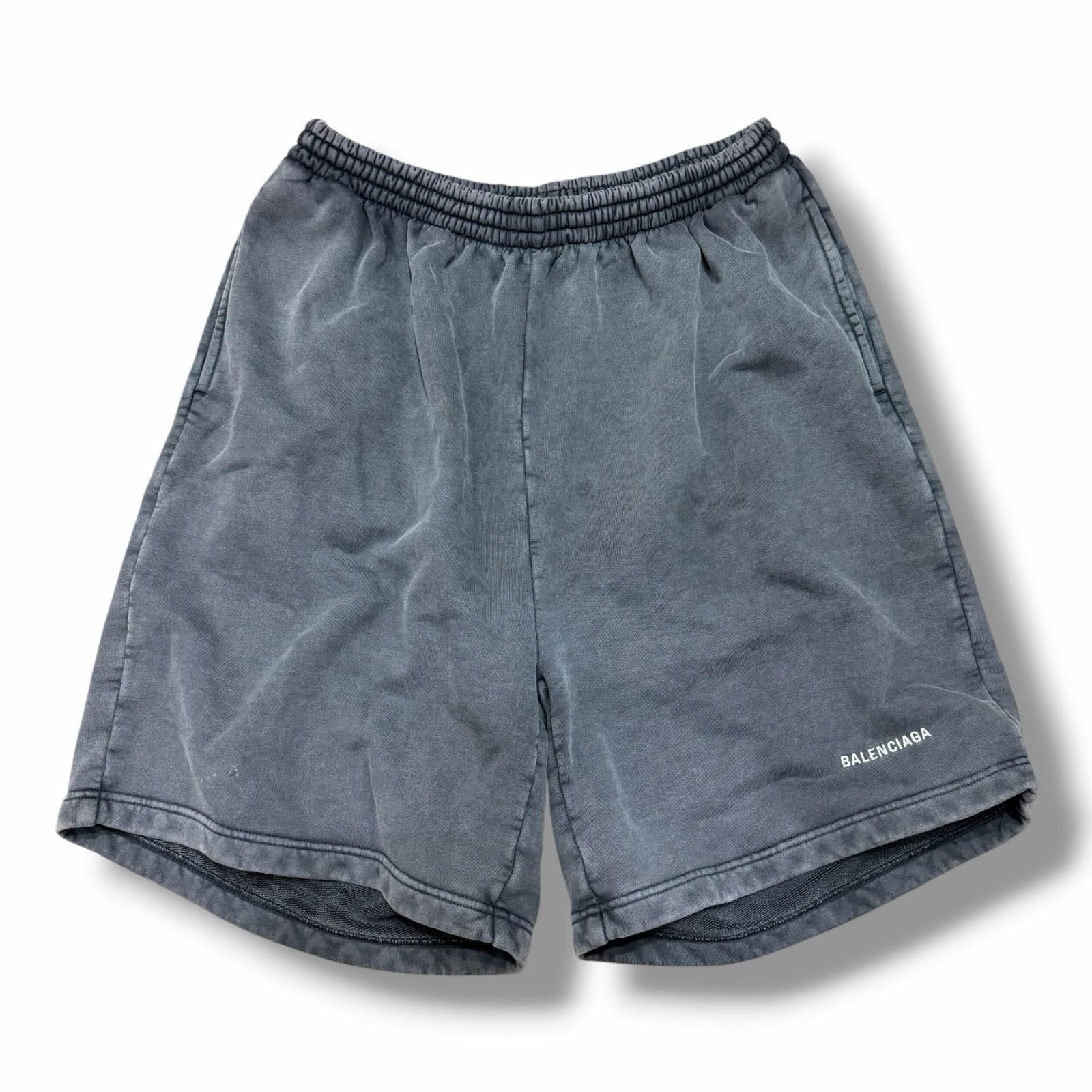 国内正規 BALENCIAGA Logo Sweat Pants ロゴスウェットハーフパンツ 