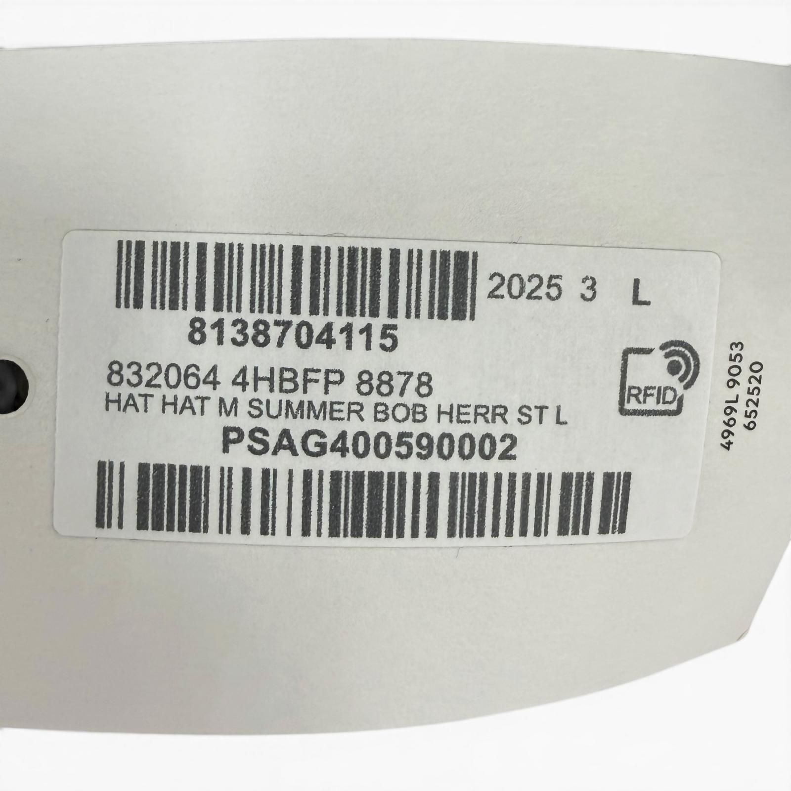 未使用品☆GUCCI グッチ 832064 コットン100％ ロゴ刺繍 ヘリンボーン柄 バケット ハット グリーン系 L イタリア製 正規品 レディース 箱・保存袋付き