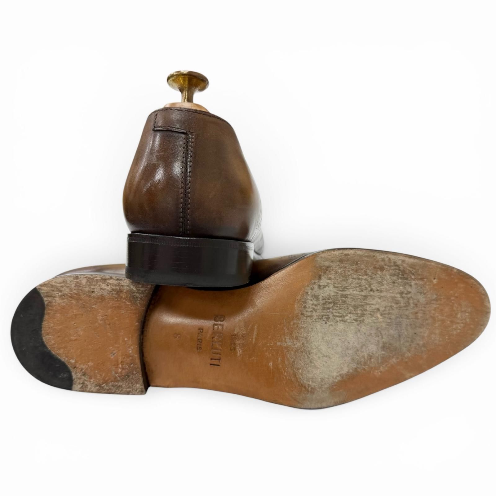 美品□BERLUTI ベルルッティ カーシヴ ガレ レザー カリグラフィ
