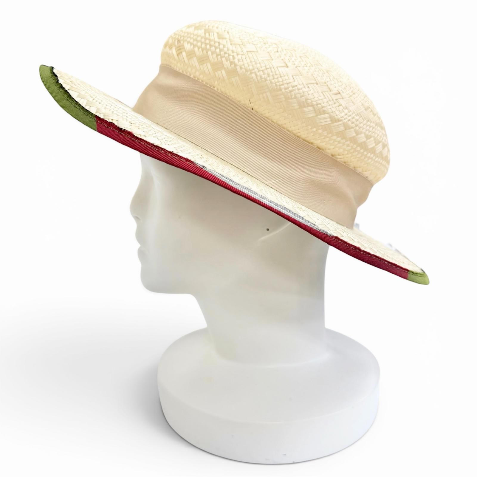 美品△GUCCI グッチ 一部シルク混 タイガーヘッド リボンテープ 麦わら帽子 ストローハット ナチュラル L 59cm イタリア製 正規品 レディース オススメ◎ 美品△GUCCI グッチ 一部シルク混 タイガーヘッド リボンテープ 麦わら帽子 ストローハット ナチュラル L 59cm イタリア製 正規品 レディース オススメ◎