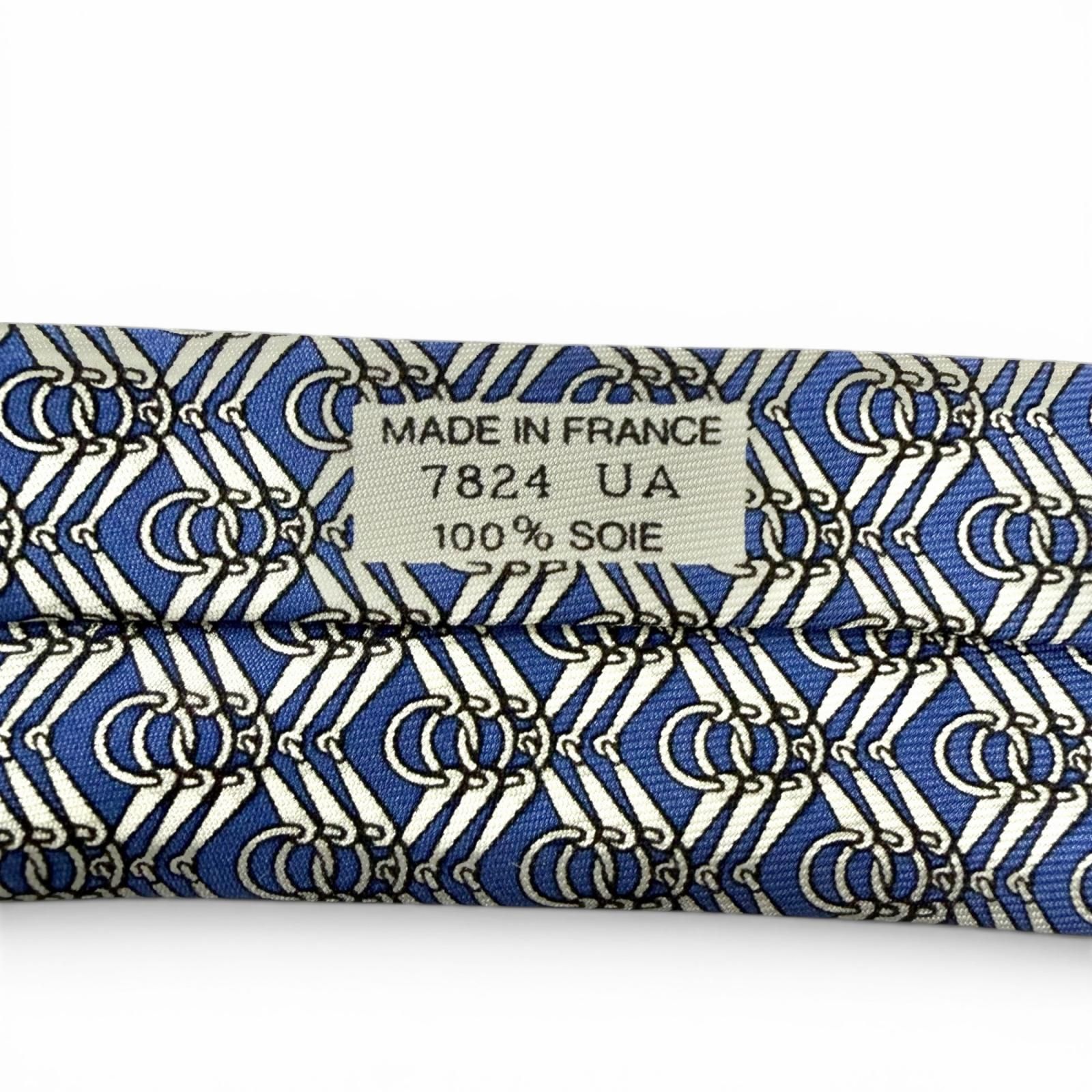 極美品□HERMES エルメス 7824 UA シルク100% ホースビット 総柄