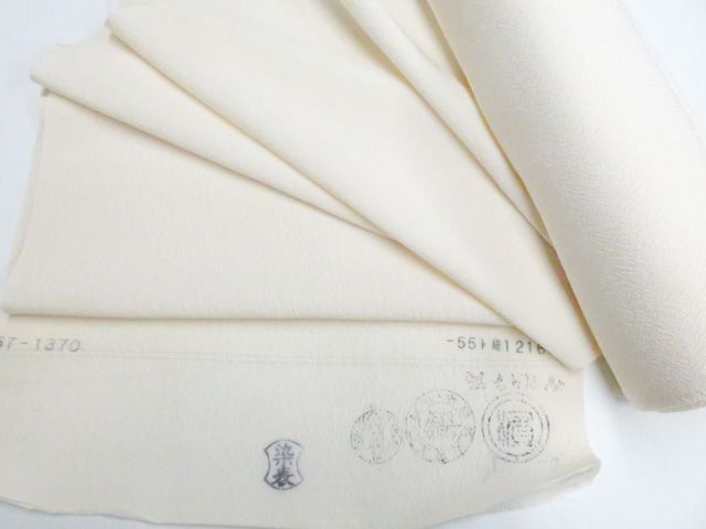 一輝堂】白生地 浜ちりめん 反物 12m 未使用品 正絹 26w05-6879 - メルカリ