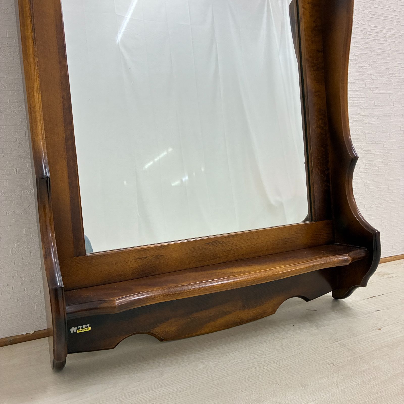 オールドカリモク】コロニアル 壁掛けミラー ウォールミラー 鏡 - メルカリ