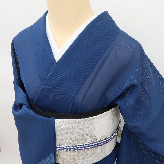 百華❀Y5024◇正絹 仕付け糸付き 手縫い仕立て 夏着物 寄せ柄 トール