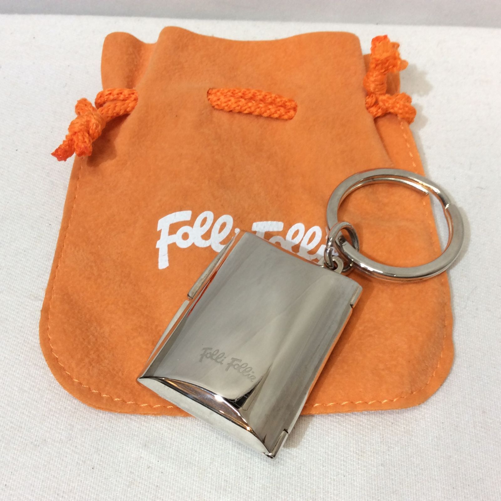 Folli Follie フォリフォリ ミニフォトアルバム付きキーリング 保存袋 