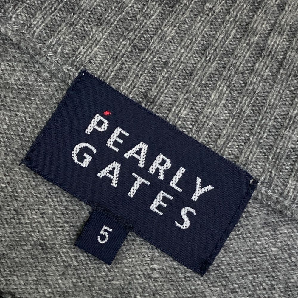 サイズ：5 PEARLY GATES パーリーゲイツ カシミヤ混 ハーフジップ