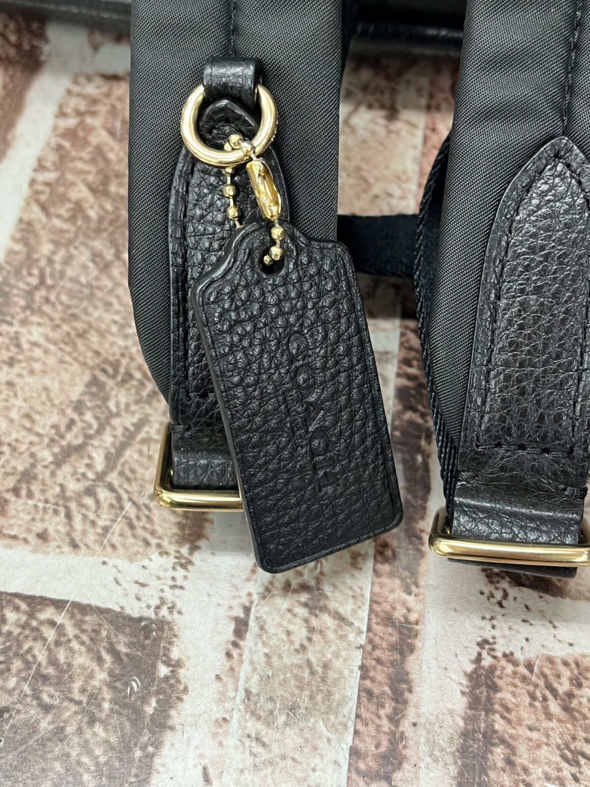 ▽COACH コーチ レザー チャーリー バックパック ブラック F30550 