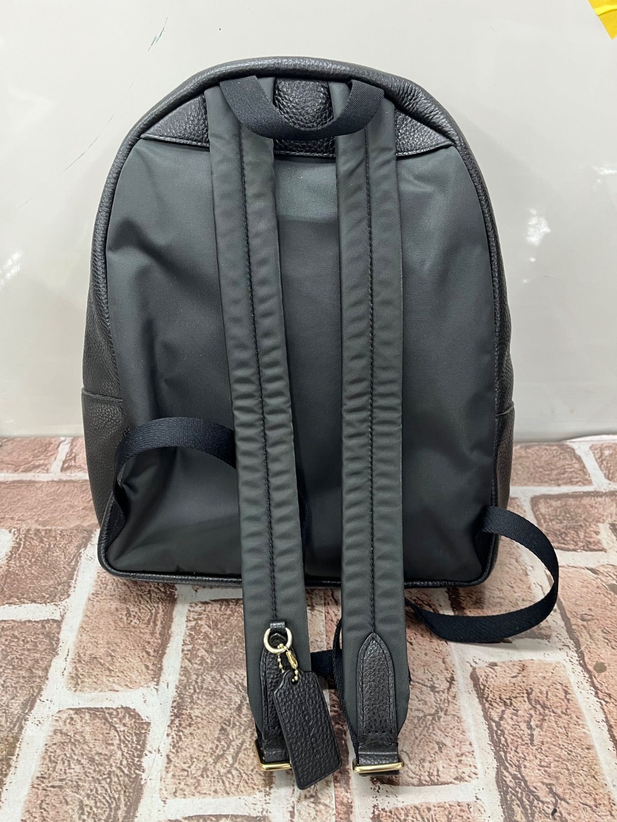▽COACH コーチ レザー チャーリー バックパック ブラック F30550 
