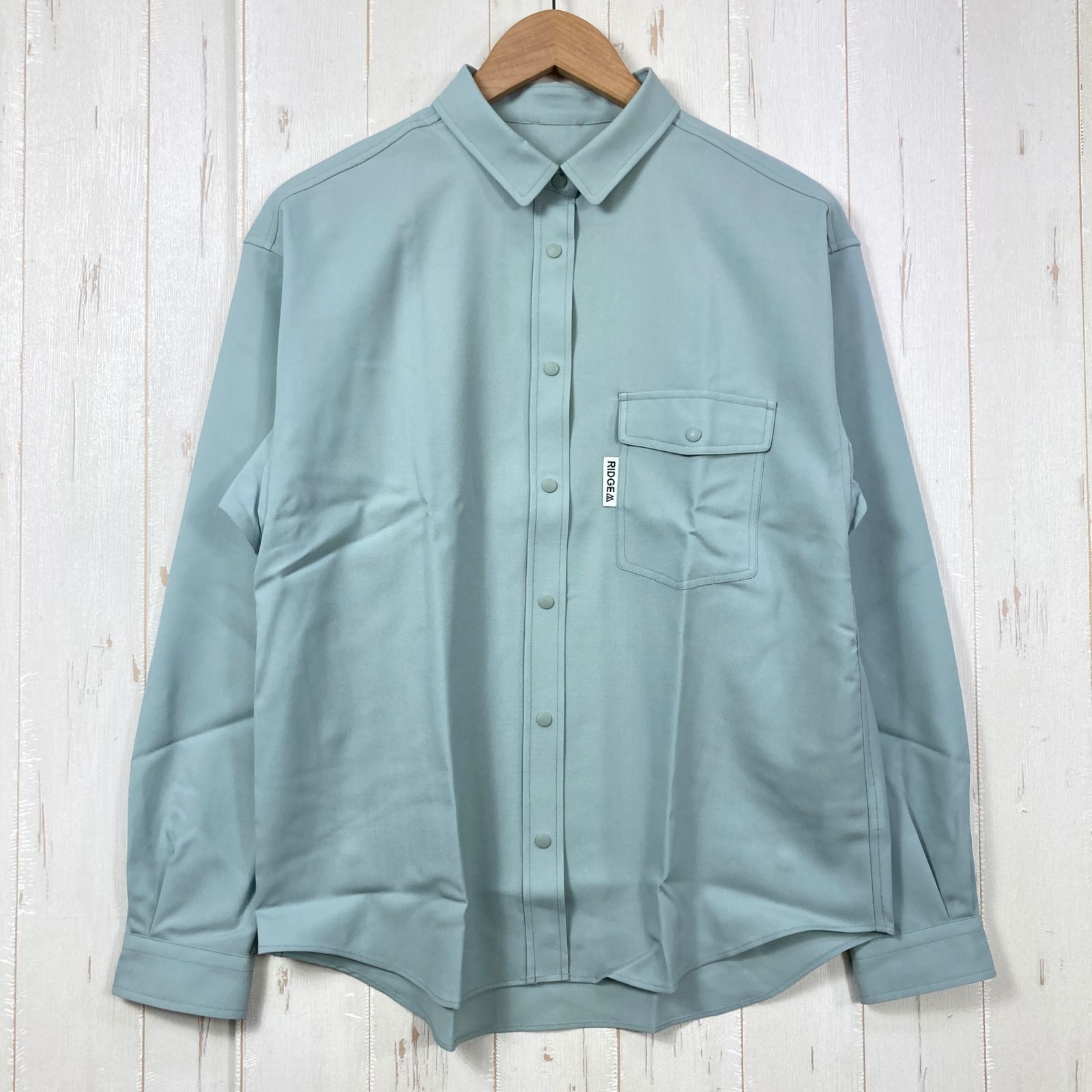 ✉️Women's M グリーン系 Ridge Mountain Gear ( リッジマウンテンギア ) メリノ ベーシック ロングスリーブ シャツ Merino Basic Long Sleeve Shirt Sage Fog z0005894
