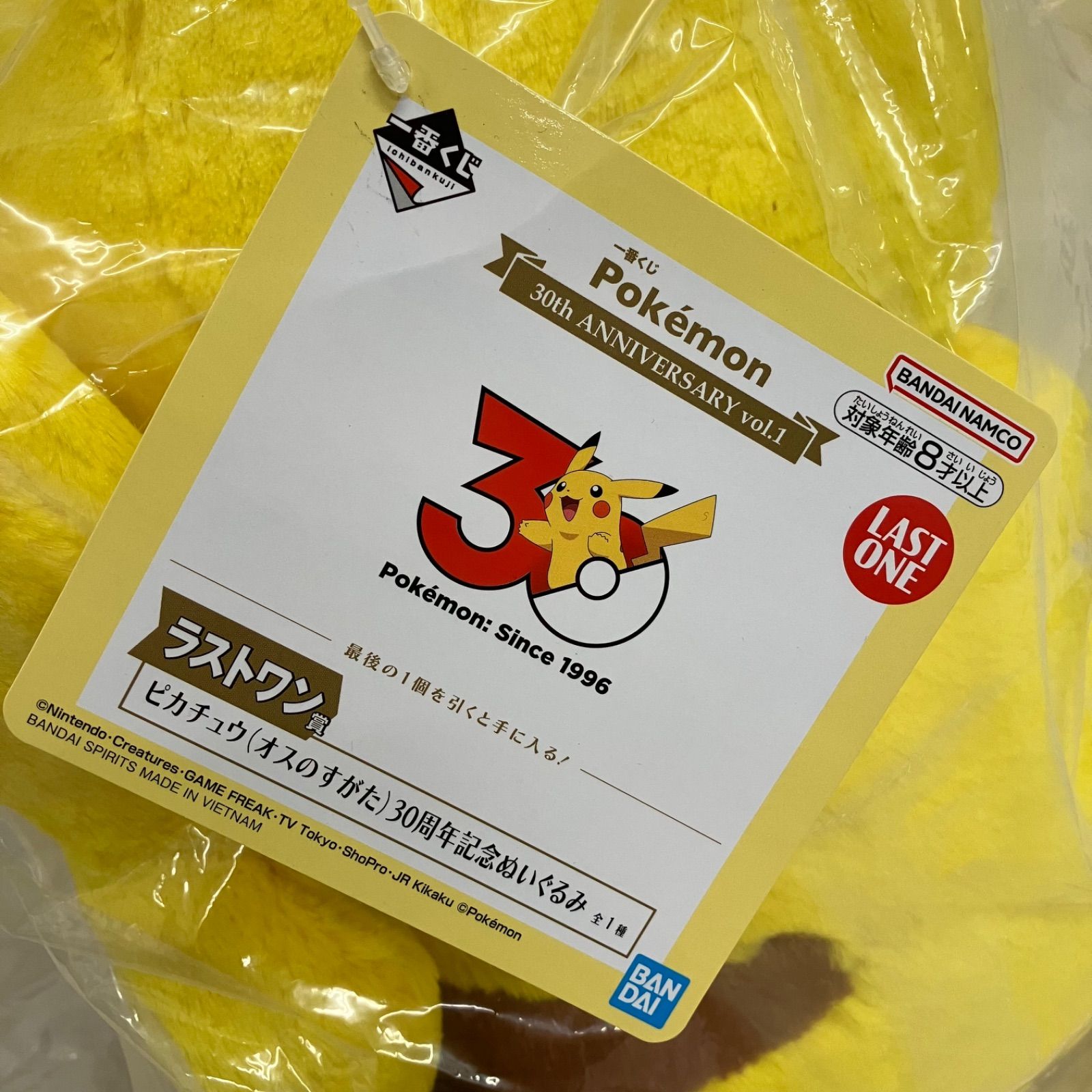未使用 一番くじ ポケモン ラストワン賞 ピカチュウ 30周年記念