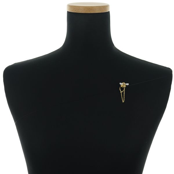 【極美品】ギメル　ツクシモチーフ　Pt,18K,ダイヤモンドブローチ ギメル ブローチ ダイヤ ダイヤモンド 0.180ct 蜂 ハチ アニマル ピン