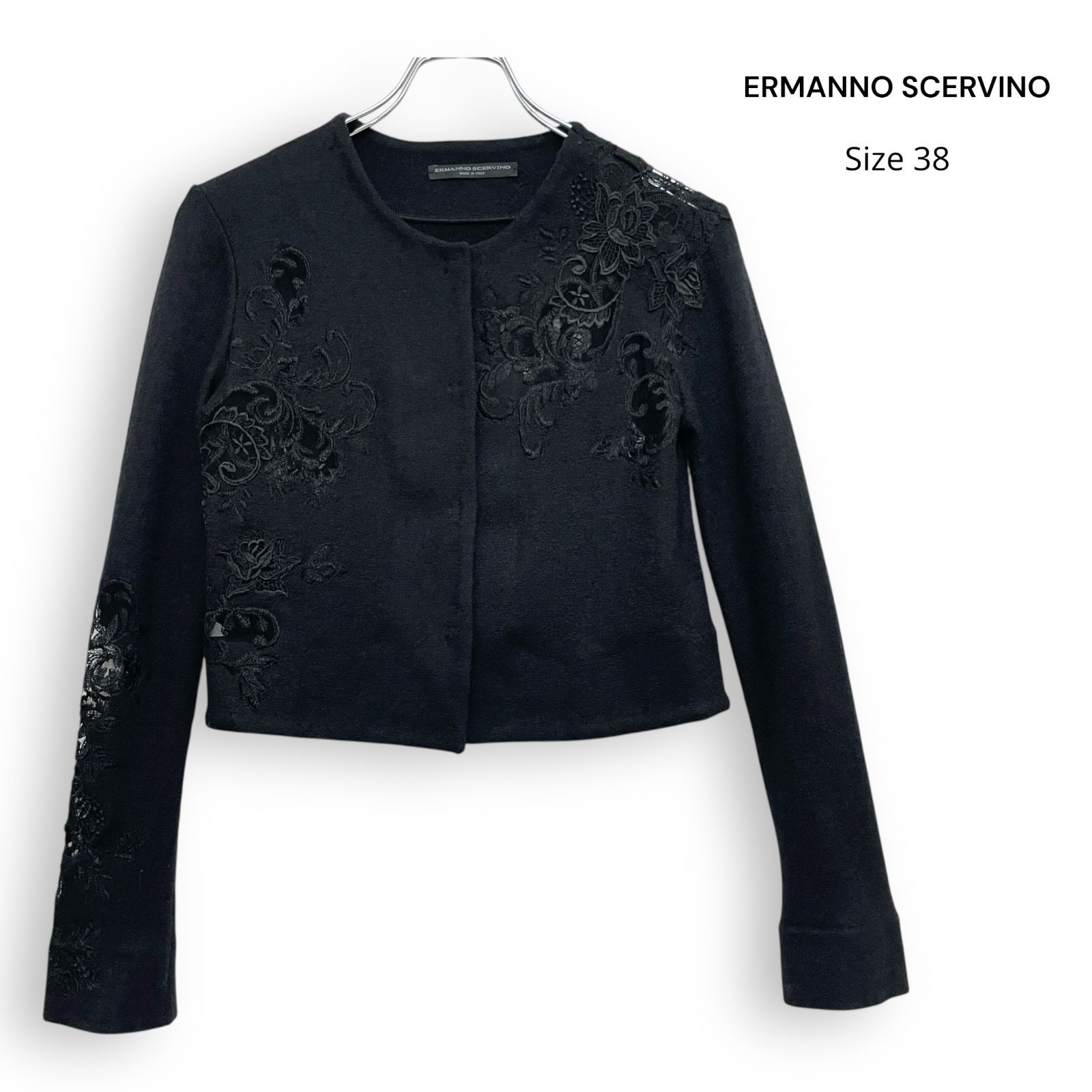 ERMANNO SCERVINO エルマンノ シェルヴィーノ 刺繍 レース ウール