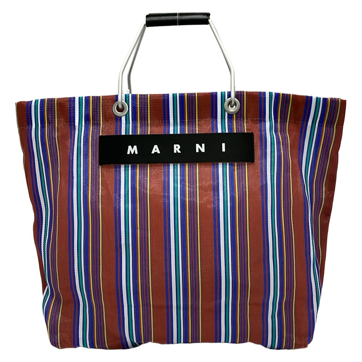 ☆美品 MARNI ストライプ トートバッグ マルチカラー 収納袋付き MARNI 