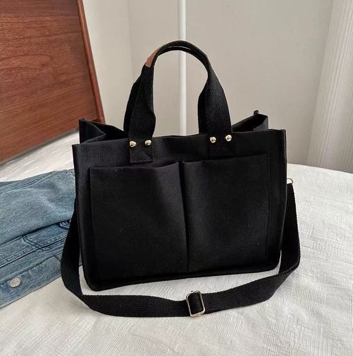 トートバッグ レディース キャンバス 2WAY ショルダーバッグ 大容量 多