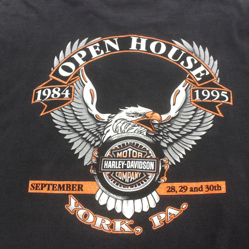 90s USA製 vintage HARLEY DAVIDSON イーグル 半袖Tシャツ メンズ