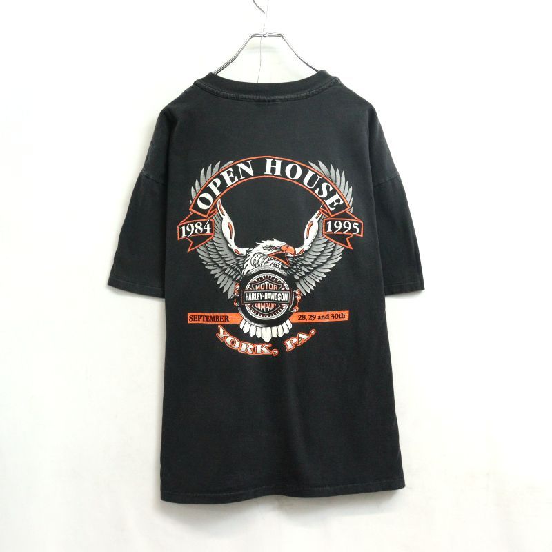 90s USA製 vintage HARLEY DAVIDSON イーグル 半袖Tシャツ メンズ