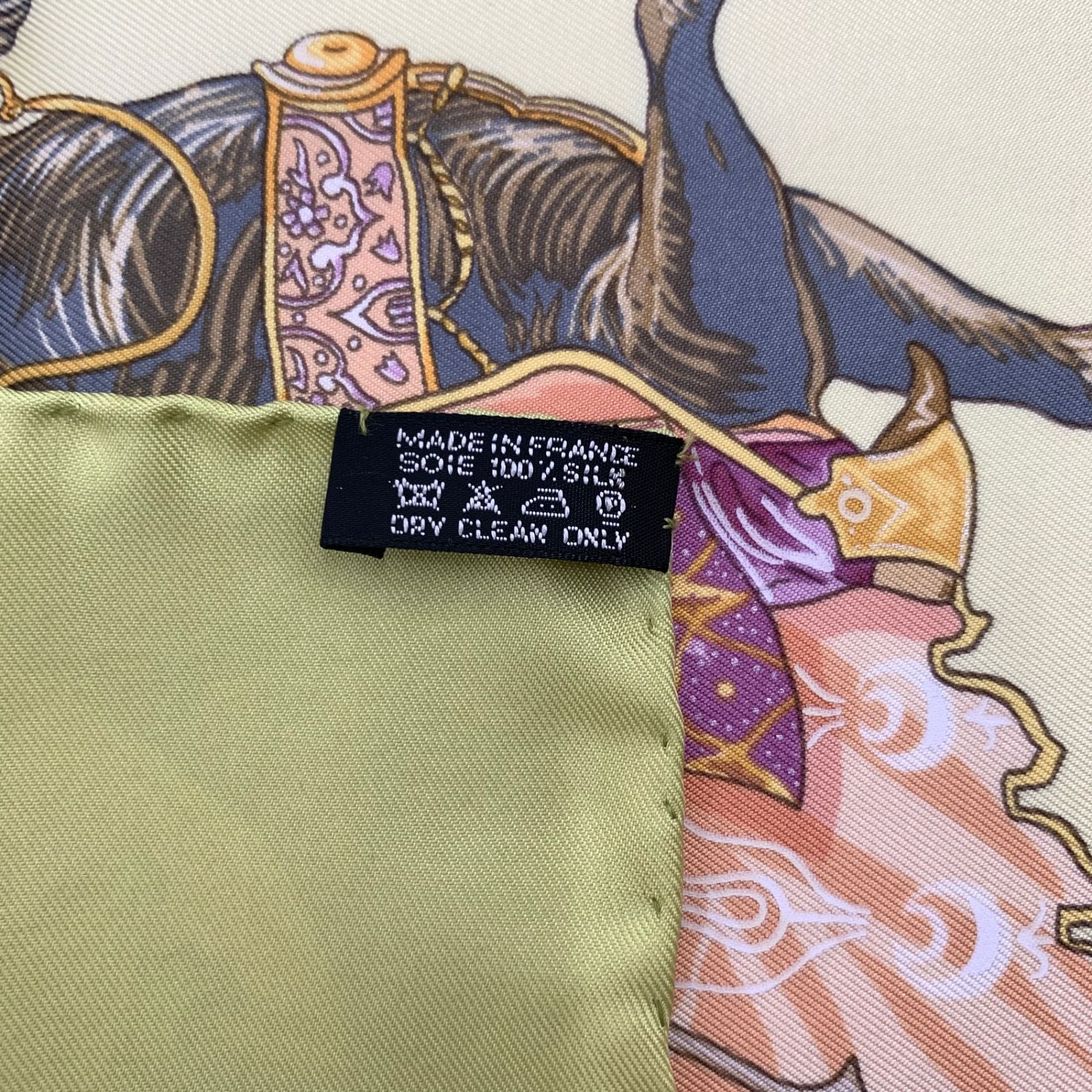 極美品 HERMES エルメス カレ90 シルク スカーフ バンダナ TURQVERIES 