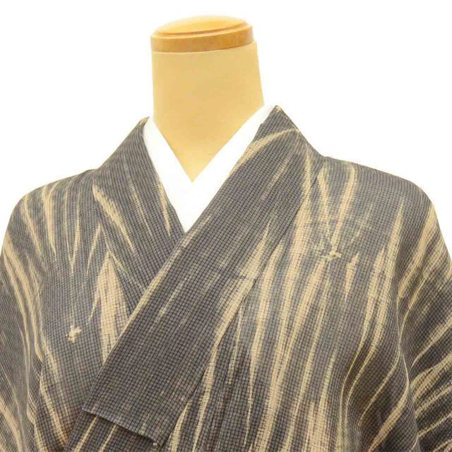 紬 リサイクル着物 正絹 Lサイズ ちょっとふくよかL 特品 身丈 163cm