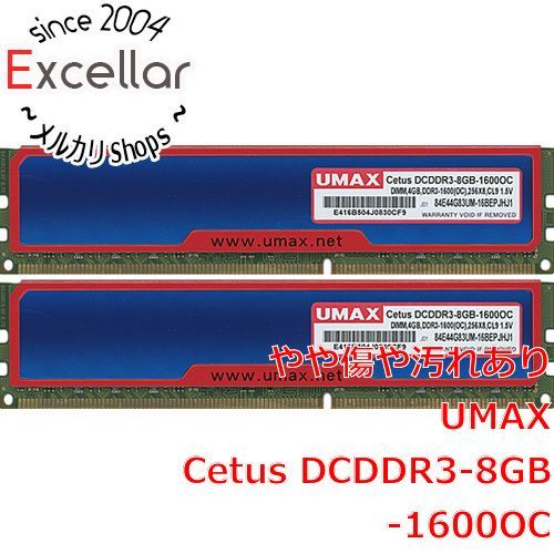 UMAX Cetus DCDDR3-8GB-1600OC 4GBx2枚組 中古- メルカリ