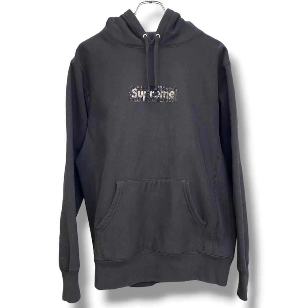 SUPREME × SWAROVSKI 19SS Box Logo Hooded Sweatshirt Mサイズ 