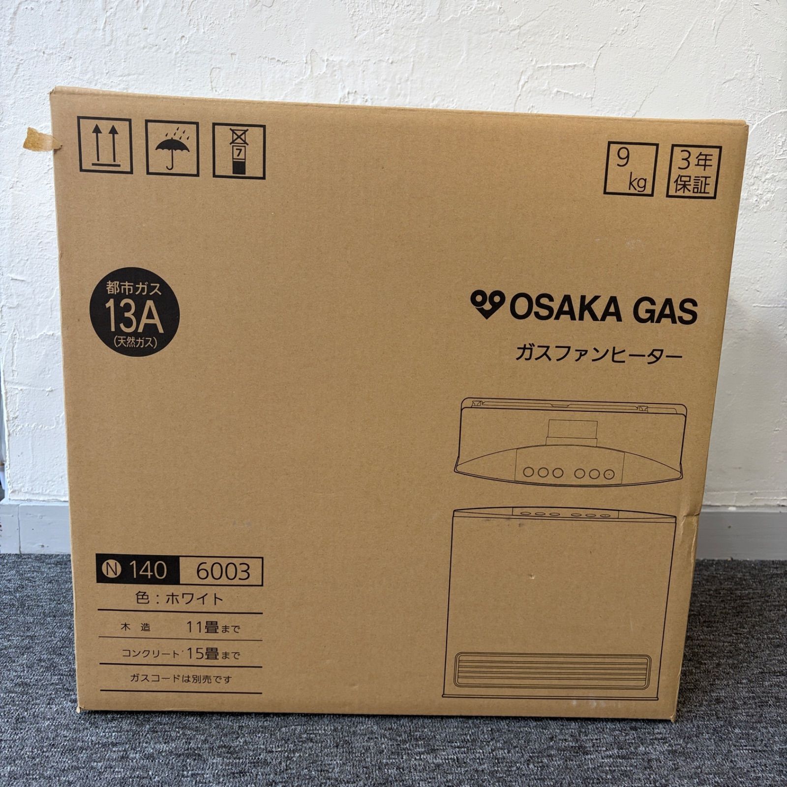 未使用】大阪ガス ガスファンヒーター 140-6003 - メルカリ