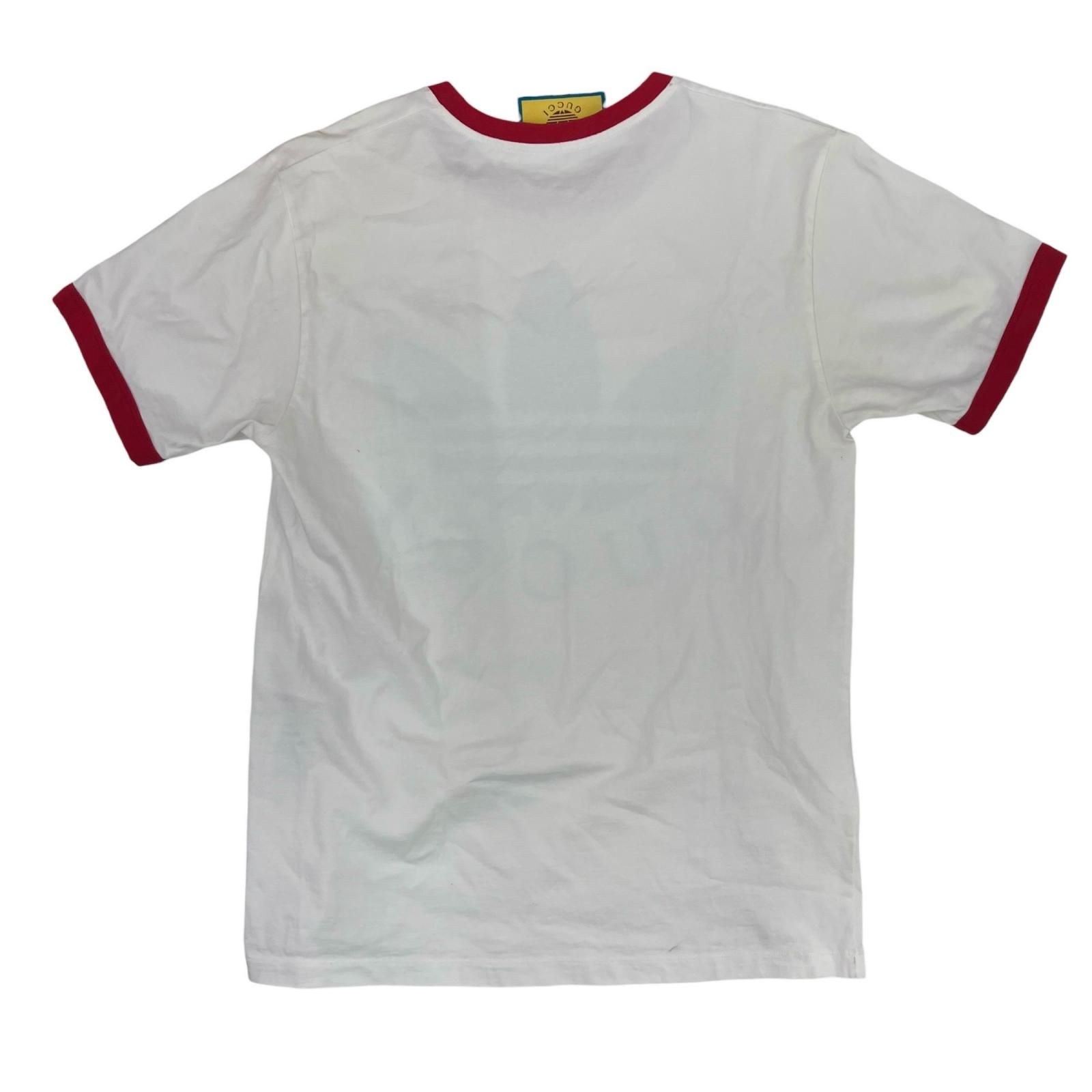 186005 GUCCI グッチ XSサイズ Tシャツ adidas コラボ ホワイト メンズ
