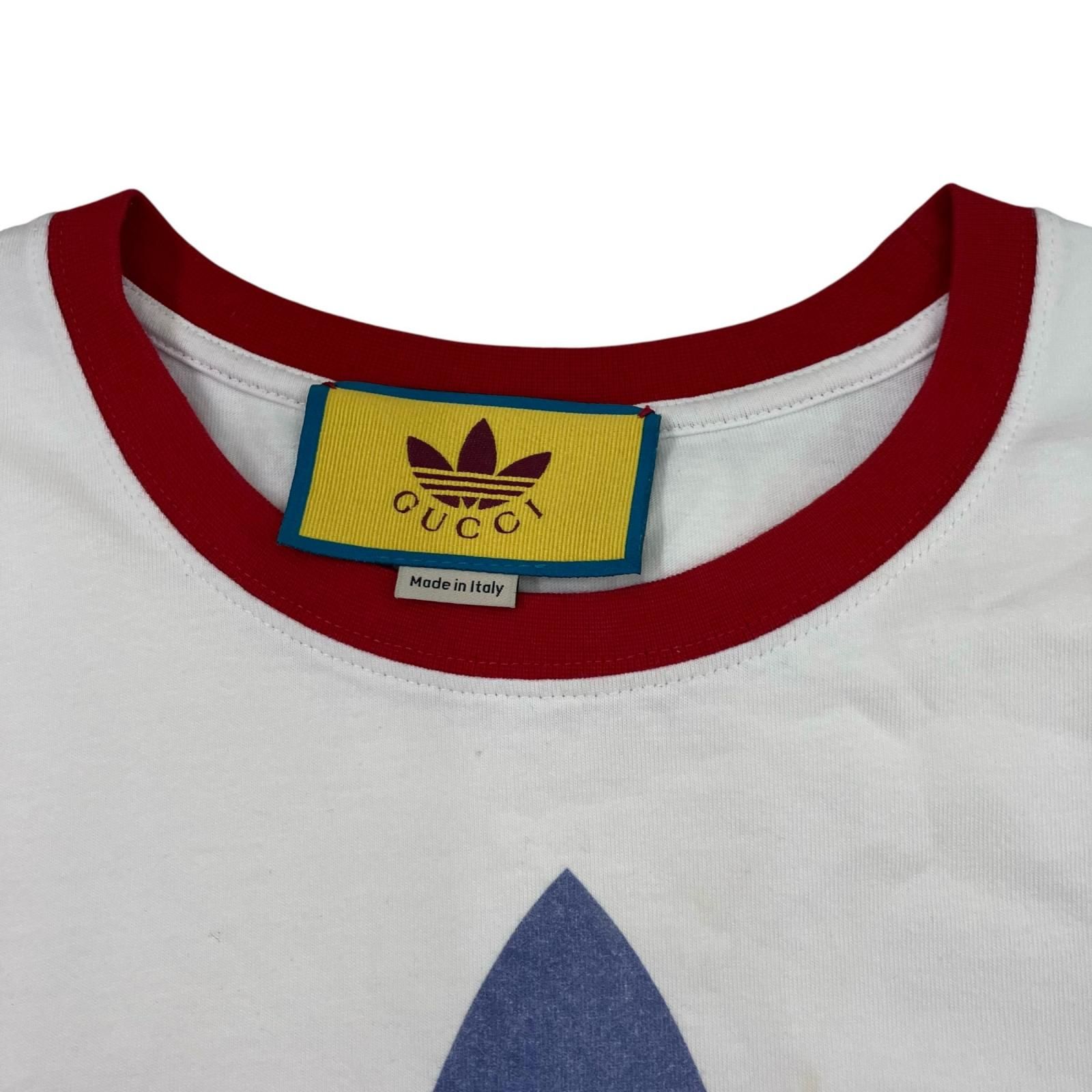 186005 GUCCI グッチ XSサイズ Tシャツ adidas コラボ ホワイト メンズ