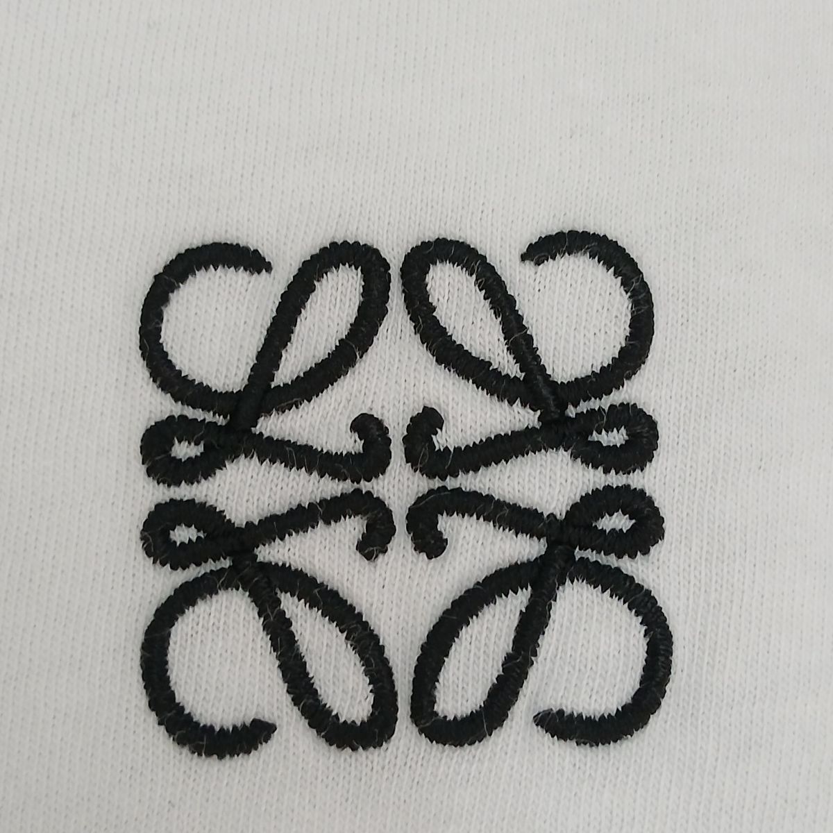 LOEWE ロエベ アナグラム 刺繍 クルーネック リンガー 半袖Tシャツ 