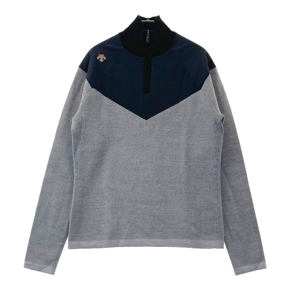 DESCENTE GOLF ブラックセーター S サイズ：S DESCENTE GOLF デサントゴルフ ハーフジップ ニットセーター