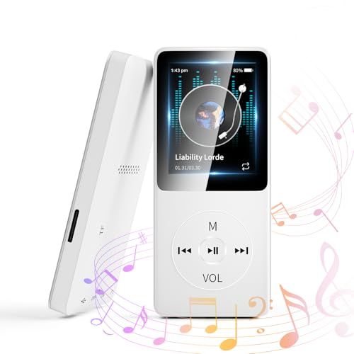 [Ultra Lightweight 26g] Pamask MP3 Music Player, MP3 Player, 32GB Built-In, 128GB Expandable, SD Card Compatible, Built-in Speaker, Music Sharing, Watching Movies/Viewing/Recording/FM Radio/E-book/Alarm Clock/Language Learning/Sports, Japanese Manual 24683422
