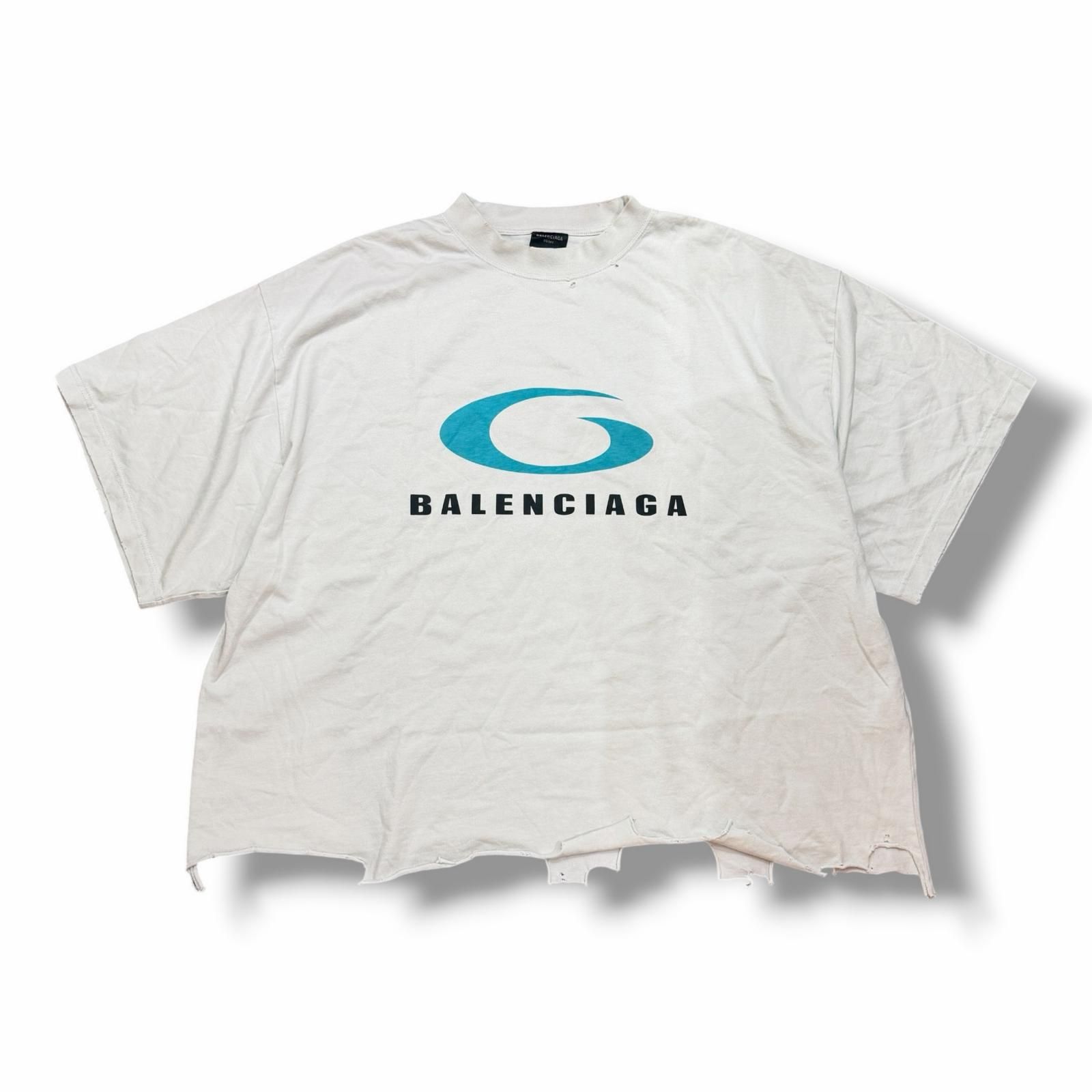 国内正規 BALENCIAGA S/S Cropped T-Shirt スポーツスタイルクロップド