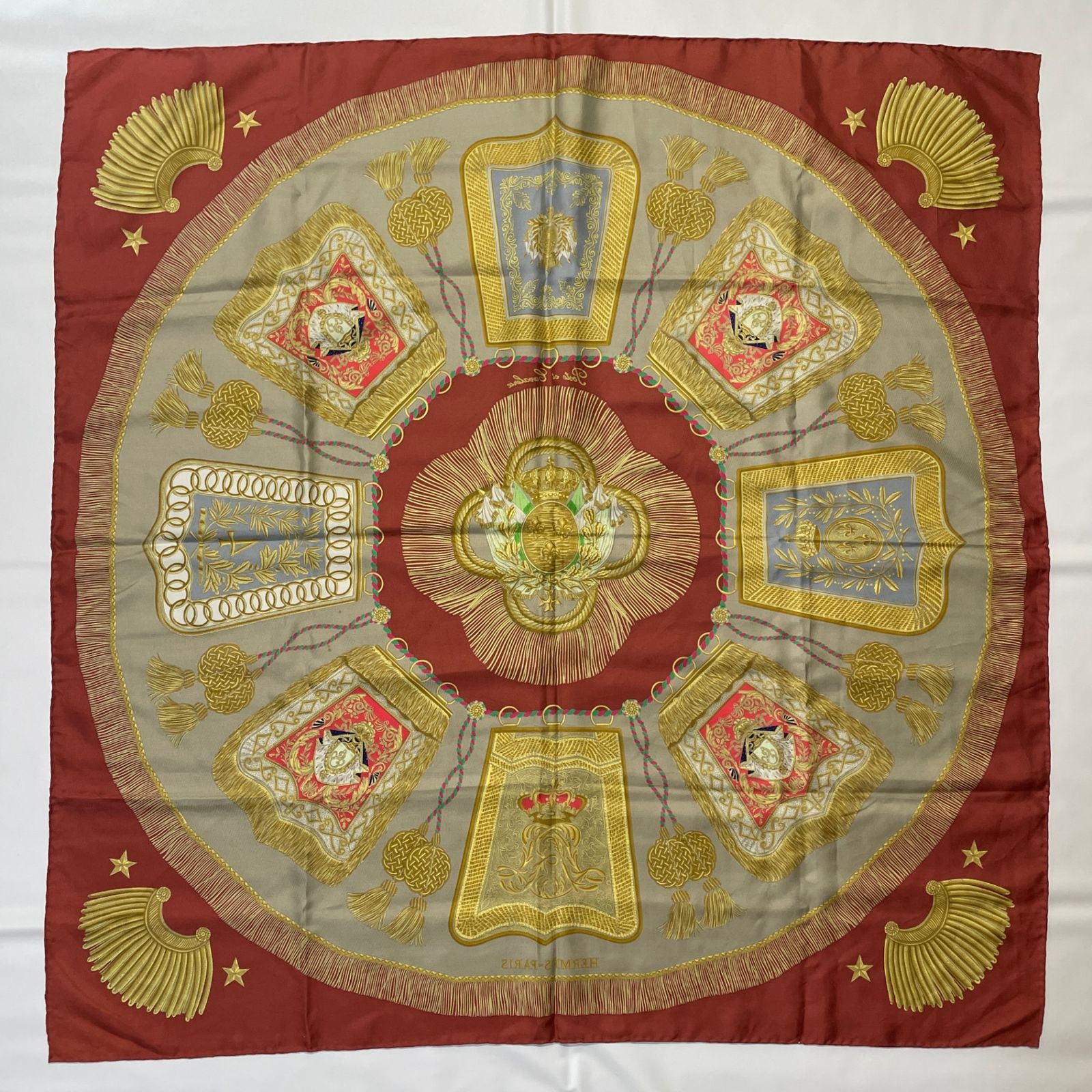 2604-159｜エルメス カレ 90 スカーフ シルク ボルドー - メルカリ