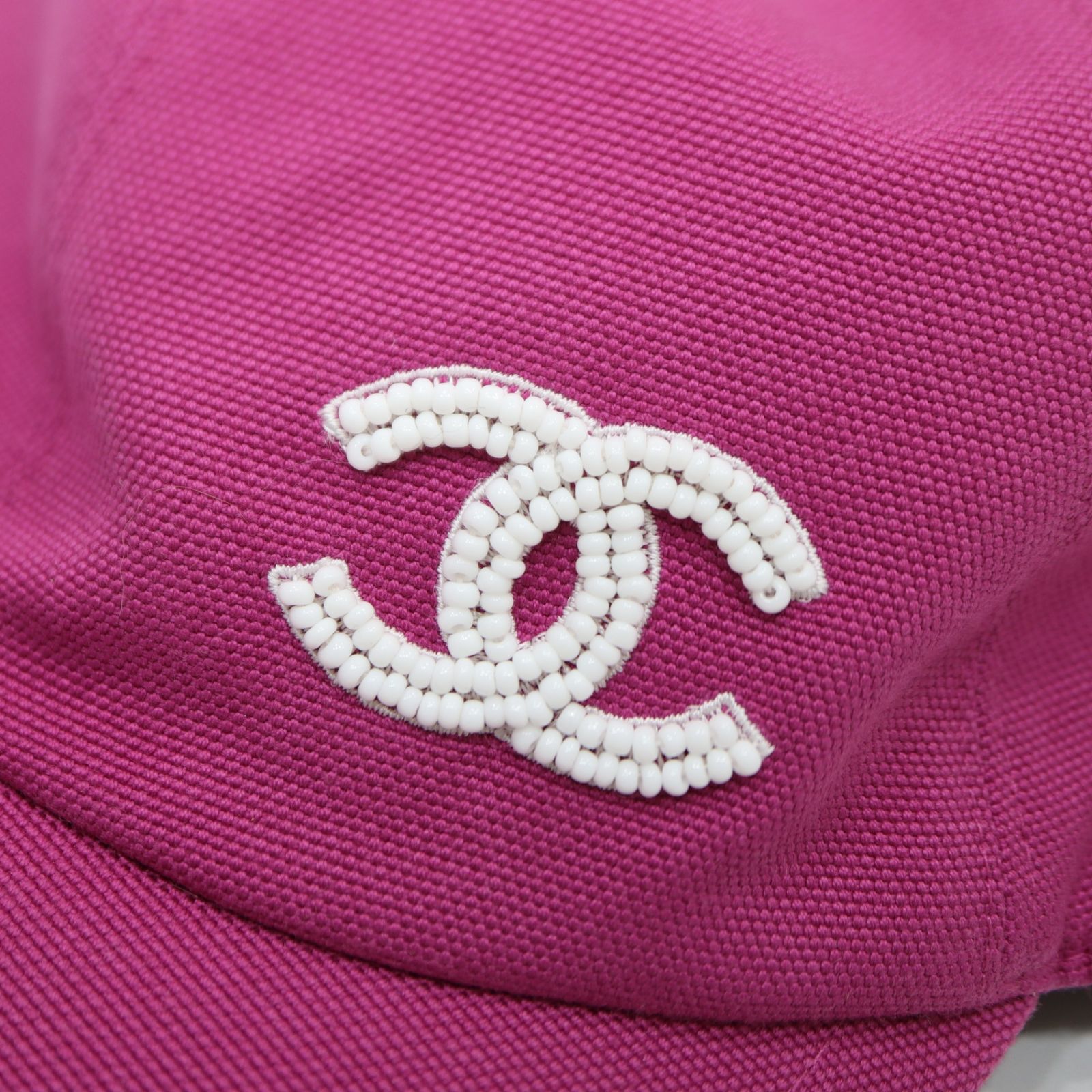 CHANEL シャネル キャップ ビーズ ココマーク ベースボールキャップ