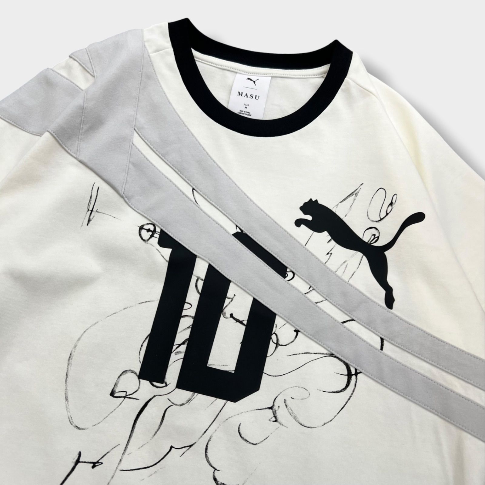 MASU × PUMA T7 HOPE EVER T-SHIRTS M ホワイト リンガーT コラボ 半袖 
