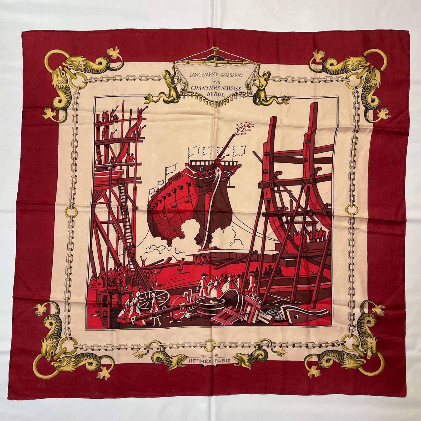 2604-191｜エルメス カレ 90 スカーフ シルク レッド - メルカリ