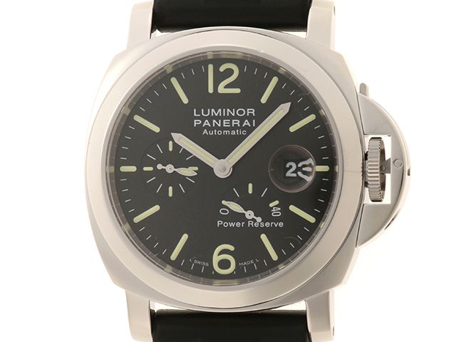 PANERAI パネライ ウォッチ ルミノール パワーリザーブ 時計 PAM00090/OP6762 腕時計_x000D_
 ステンレス/ラバー ブラック 自動巻き ボーイズ【中古】432 PANERAI パネライ ウォッチ ルミノール パワーリザーブ 時計 PAM00090