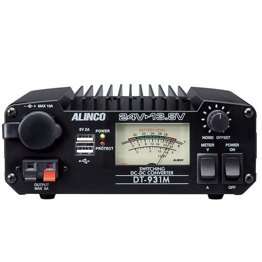 ALINCODT-931M30A級スイッチング方式DC-DCコンバーターDC24V-DC12V連続30A間欠最大32AUSB2AアルインコデコデコDT-930M後継品