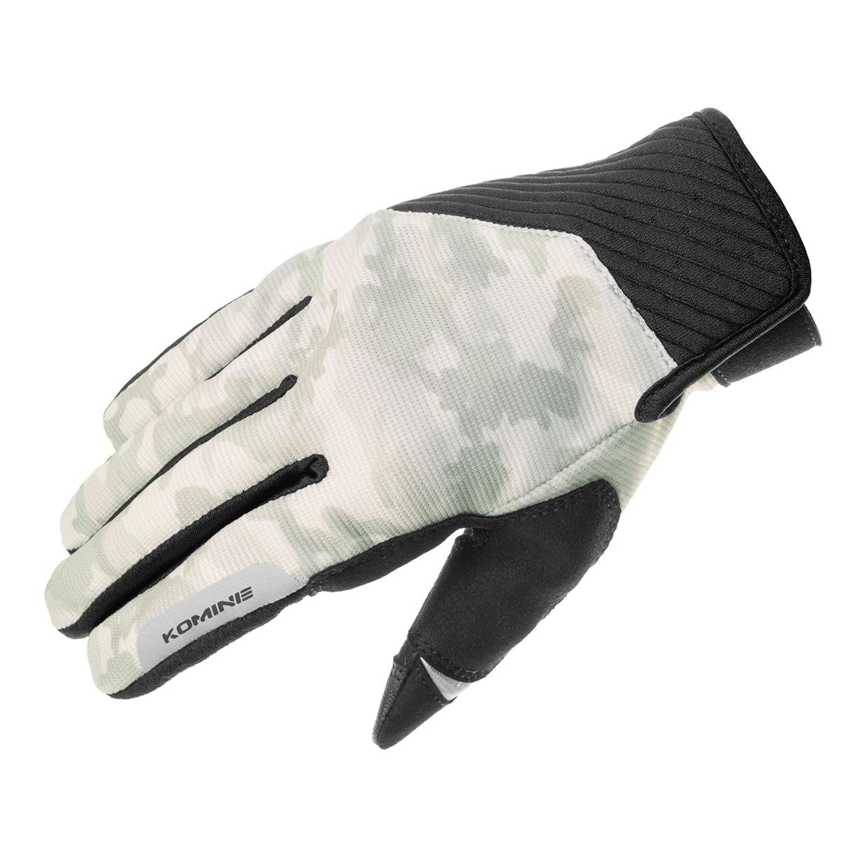 新品 コミネ(KOMINE) バイク用 グローブ GK-1853 ストレッチメッシュグローブ ルーチェII Sand Camo L