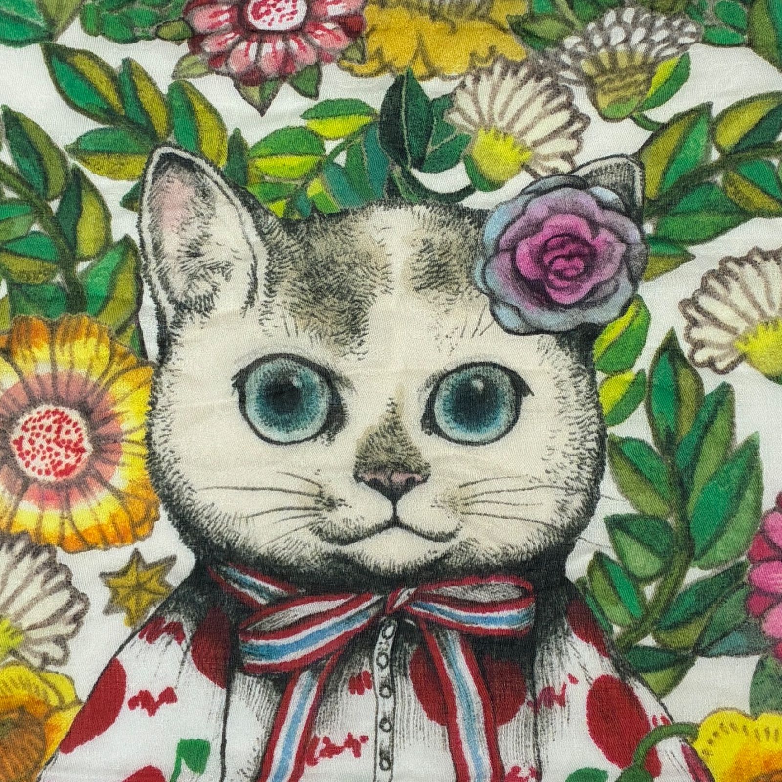 ◇GUCCI◇グッチヒグチユウコ コラボ スカーフ 猫 フラワー◇◇ - メルカリ