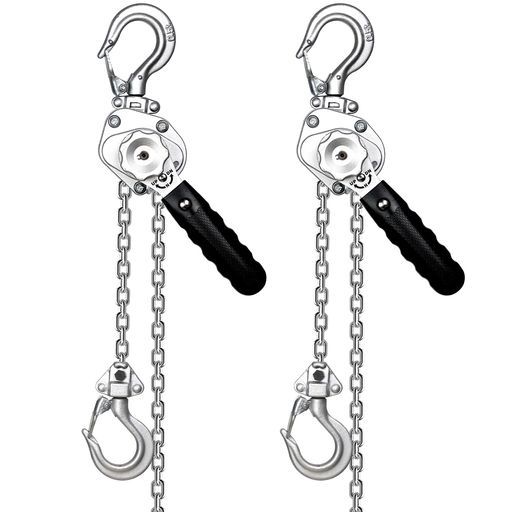 HELIXレバーホイスト0.5tレバー式ブロック500kg1.5m軽量化小型化チェーンブロック0.5トン荷締機ガッチャがっちゃ【2個セット】