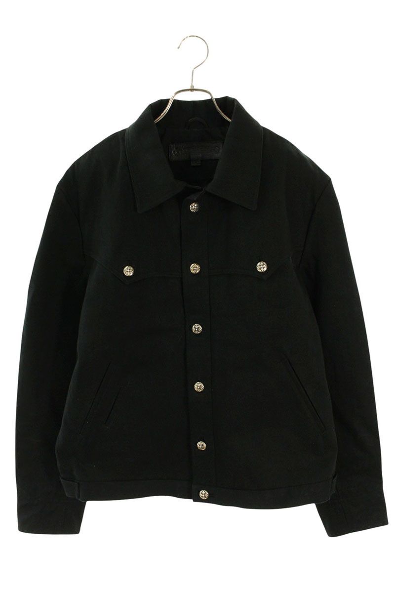 d*2様 正規品クロムハーツ 袖クロスパッチ付き フローラルボールボタン シャツ クロムハーツ CLASSIC JEAN クラシックジーン 袖フローラルレザー