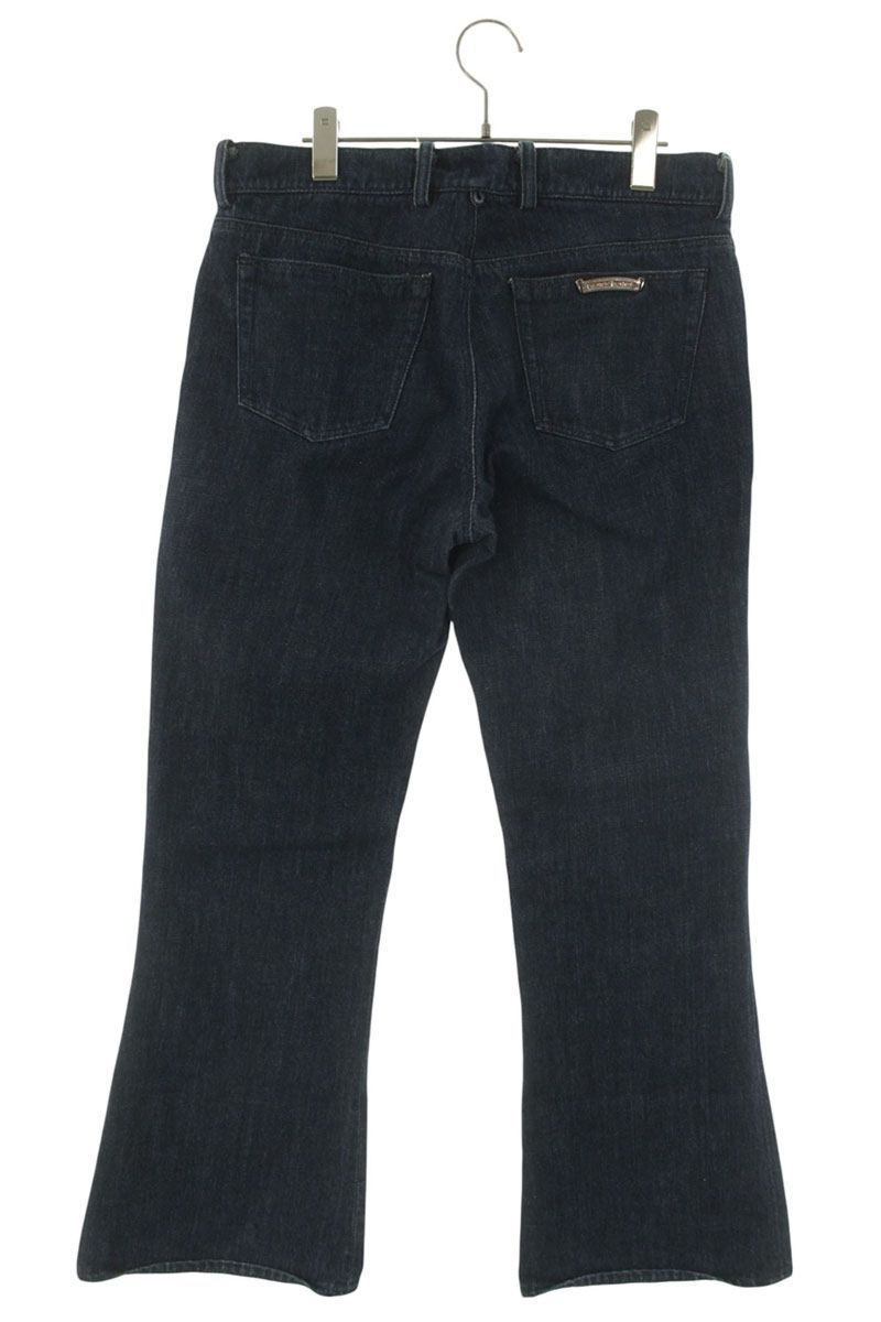 クロムハーツ DNM PANTS CRS BTN INDIGO クロスボールボタンフレアニー 