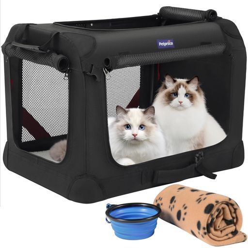Petprscoペットケージ犬ケージ猫キャリー犬用クレート折りたたみ頑丈耐久変形しない通気性大容量『室内休憩、車載、旅行、通院、