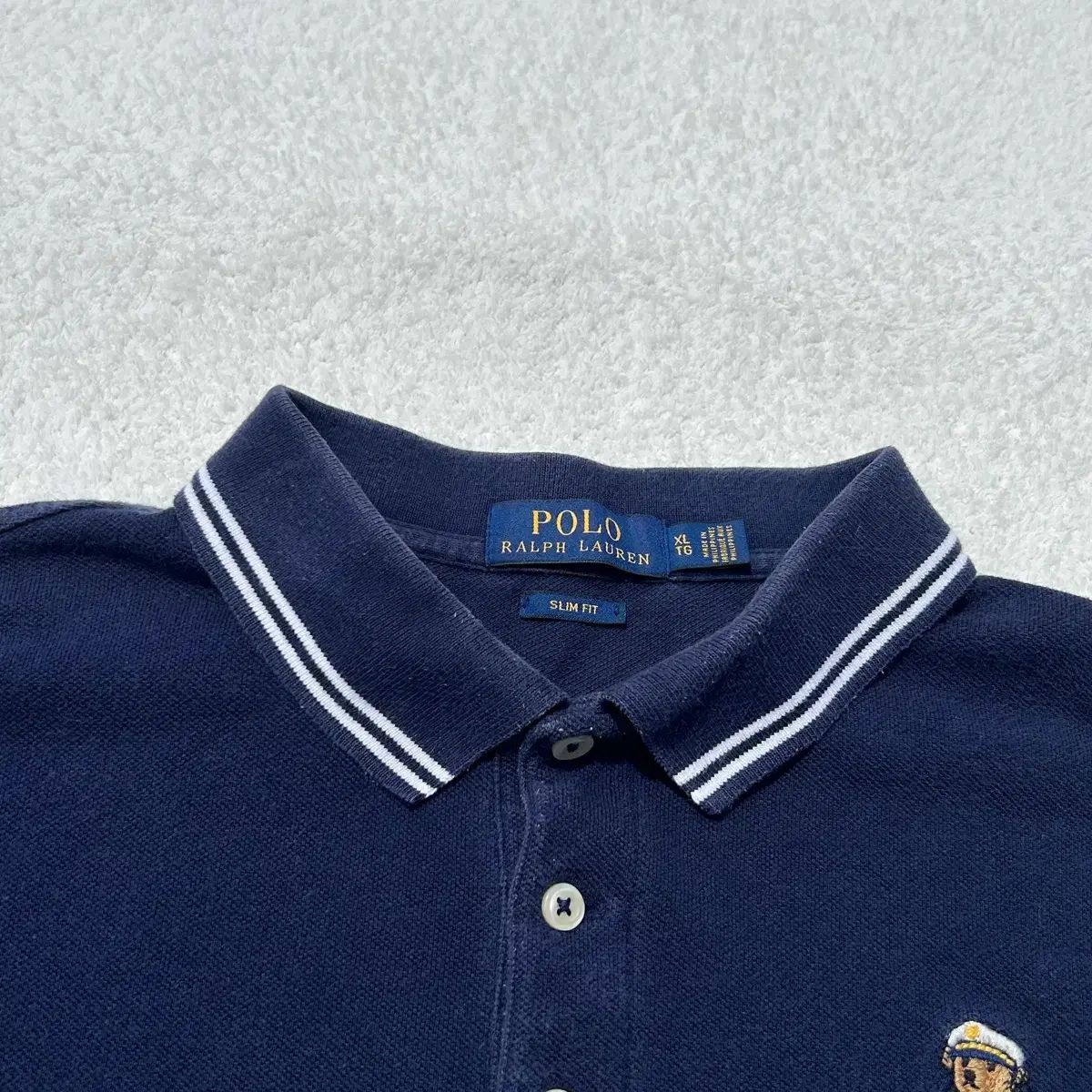 POLO RALPH LAUREN ネイビー ストライプ クマ 半袖 PK 【公式通販】
