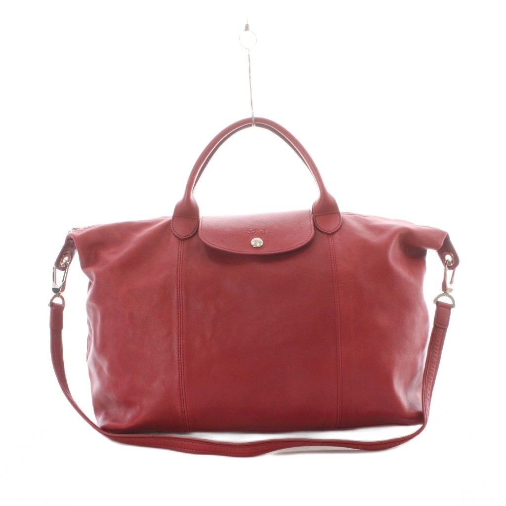 ロンシャン LONGCHAMP ハンドバッグ ショルダーバッグ 赤 レッド 2WAY